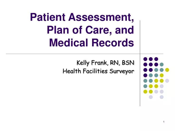 patient assessment plan of care and medical records n.
