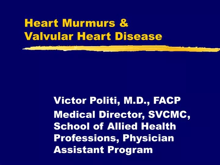 heart murmurs valvular heart disease n.