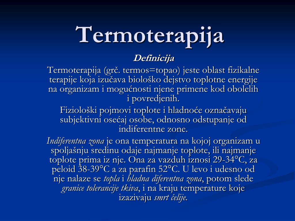 PPT - Termoterapija PowerPoint Presentation, free download - ID:445862