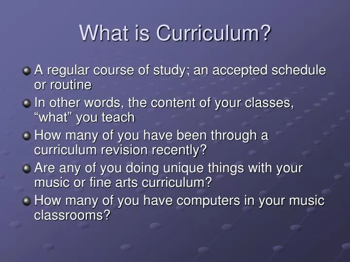what is curriculum n.