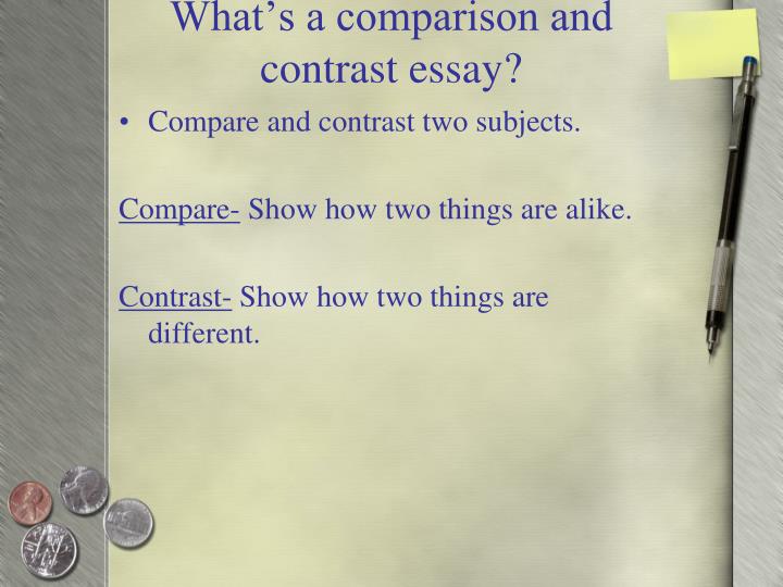 how to start an essay comparing two things