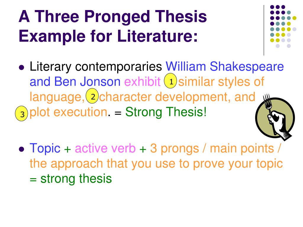 what is a 2 prong thesis