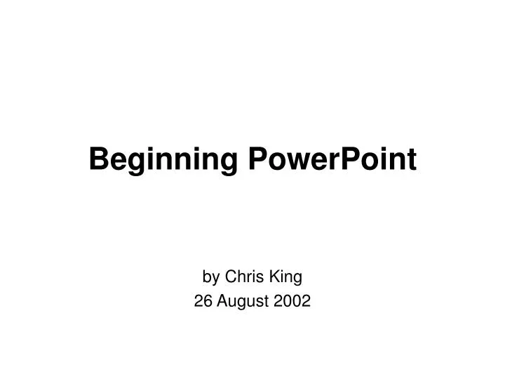 beginning powerpoint n.