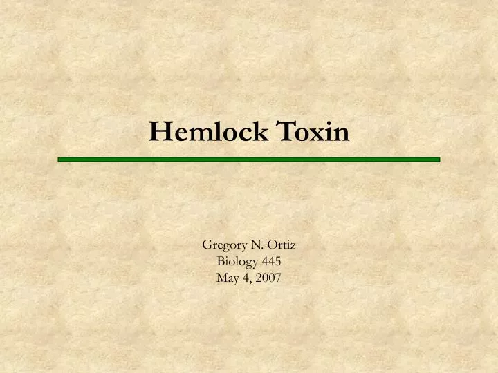 hemlock toxin n.