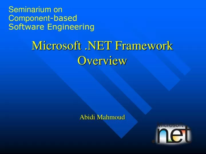 microsoft net framework overview abidi mahmoud n.
