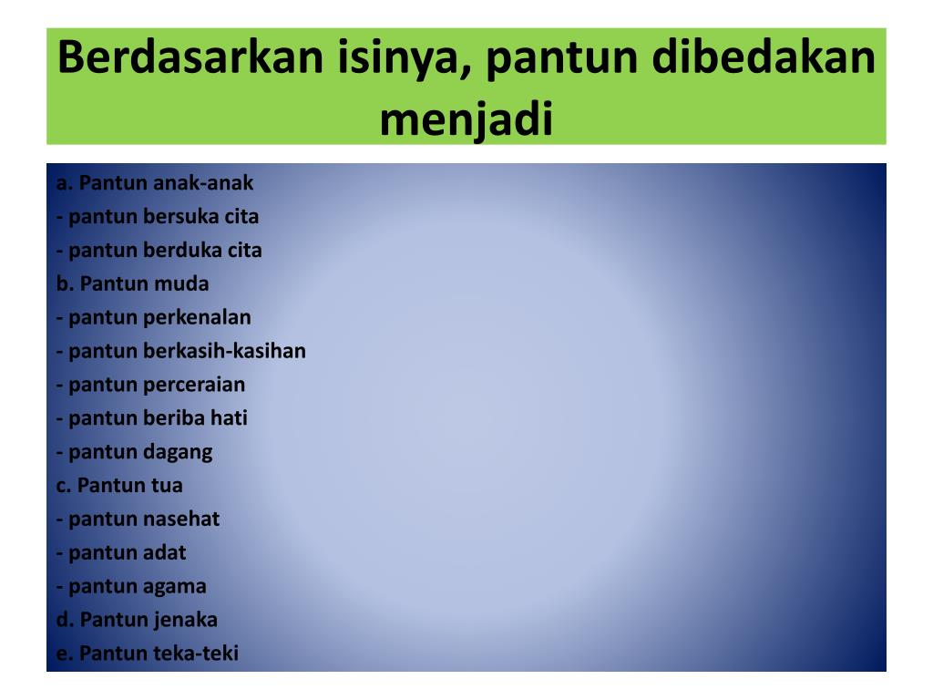 Contoh Soal Dan Materi Pelajaran 3 Contoh Pantun Dagang