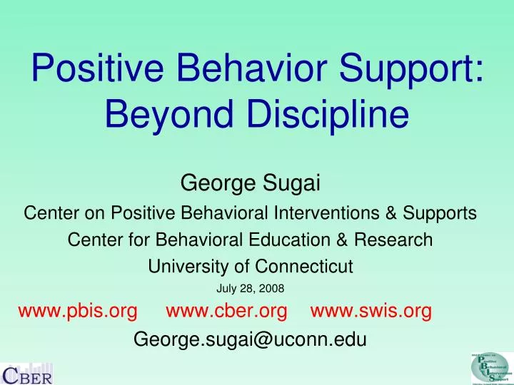 PPT Positive Behavior Support Beyond Discipline PowerPoint