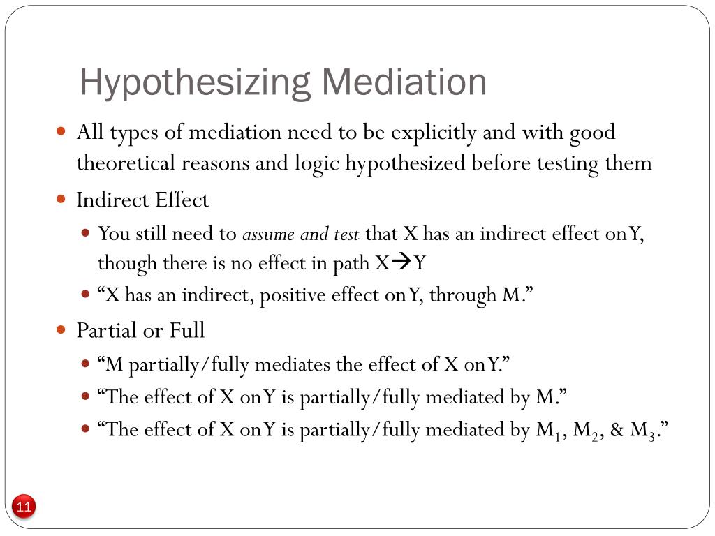 example of a mediation hypothesis
