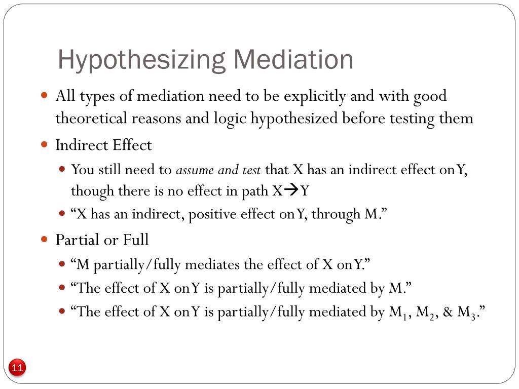 what is a mediation hypothesis