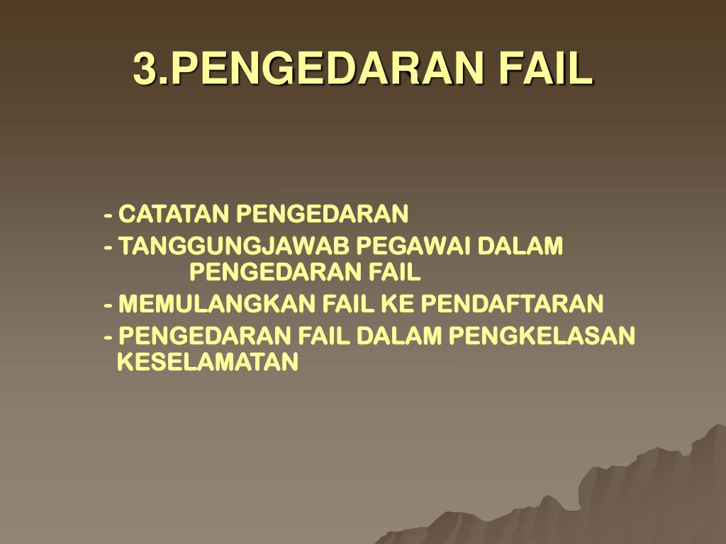 Surat Arahan Perkhidmatan Bab 4 Fail Memfail