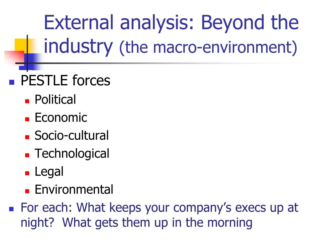 PPT - MAN 4720: Strategic Management Week 4: External analysis