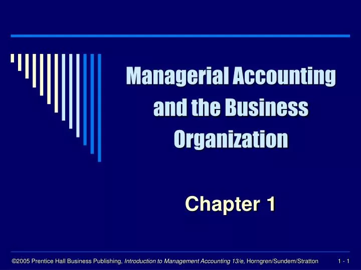 managerial accounting and the business organization n.