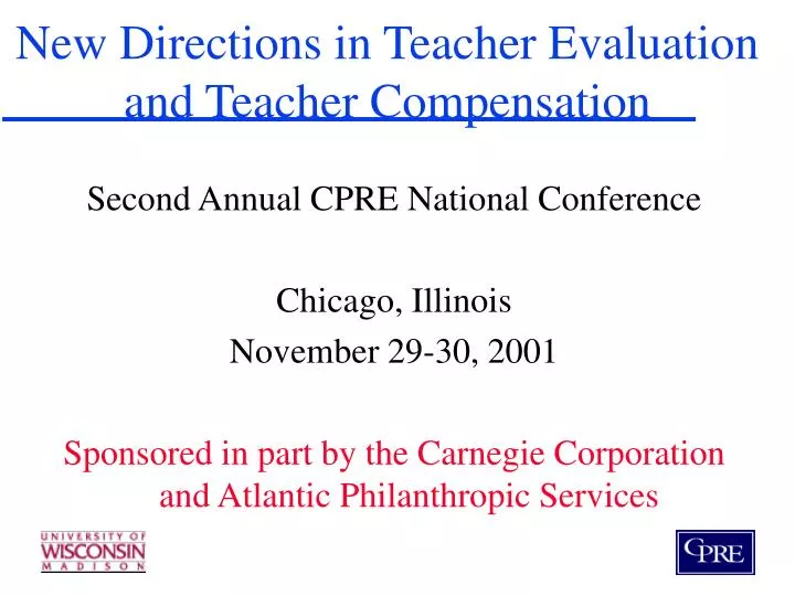 new directions in teacher evaluation and teacher compensation n.