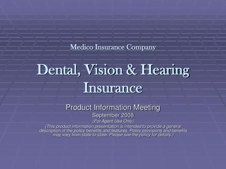 medico insurance company dental vision hearing insurance n.