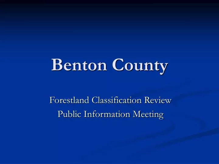 PPT Benton County PowerPoint Presentation, free download ID449991