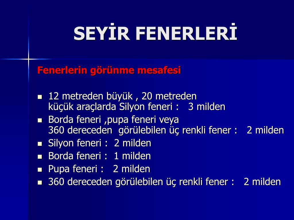 PPT - SEYİR FENERLERİ PowerPoint Presentation, free download - ID:450834