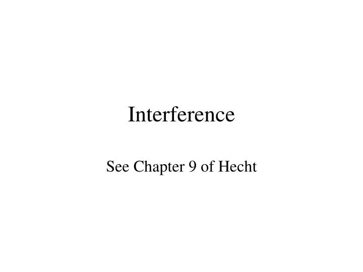 interference n.