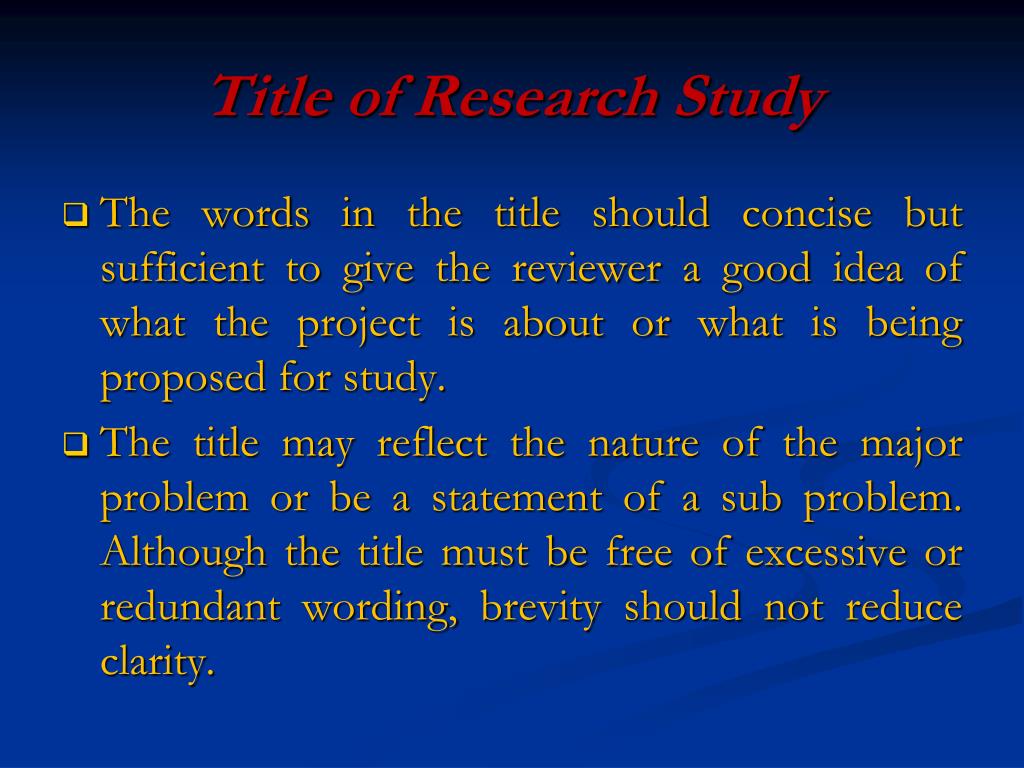 2 types of research title