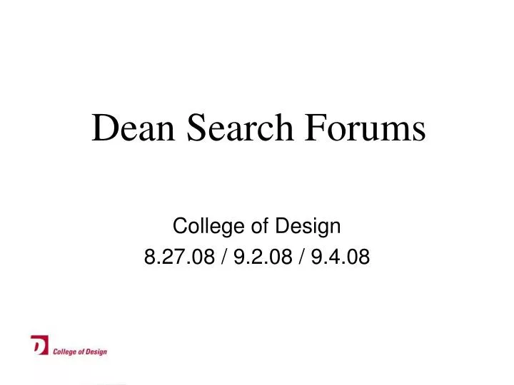 dean search forums n.