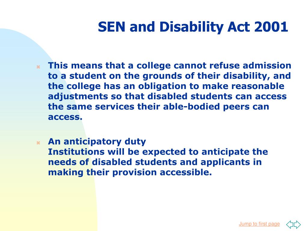 The Special Needs And Disability Act 2001 Emr ac uk the-special-needs-and-disability-act-2001-emr-ac-uk