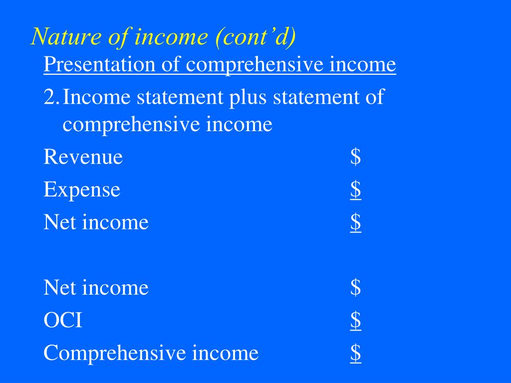 presentation of income statement by nature