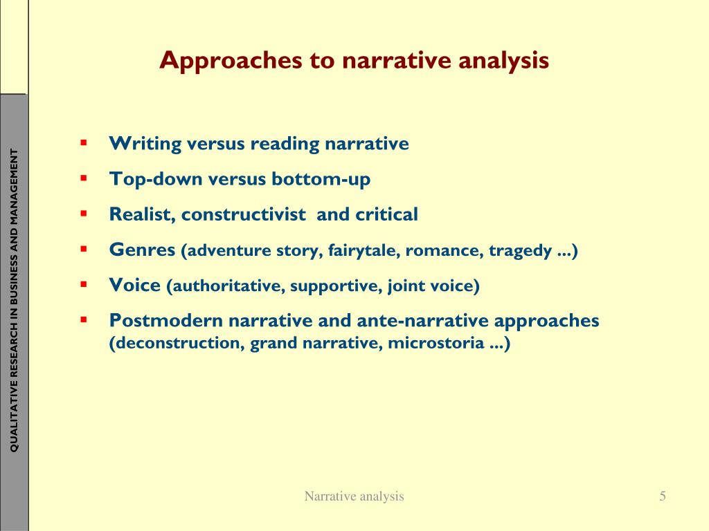 narrative analysis thesis