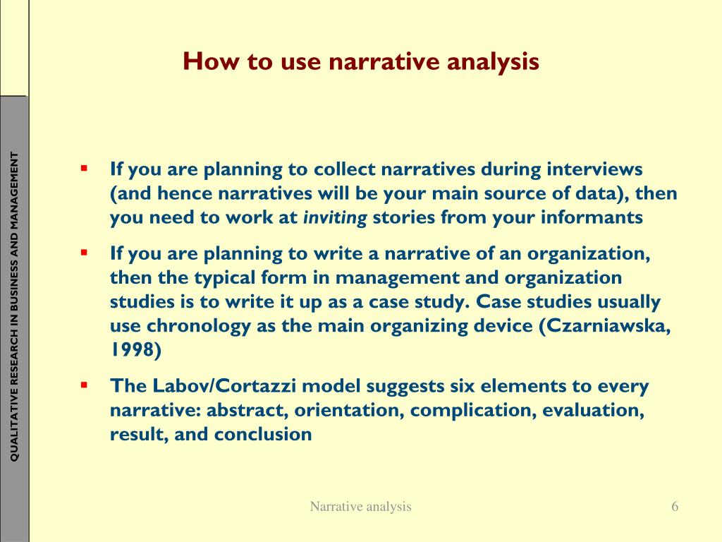 thesis in narrative analysis