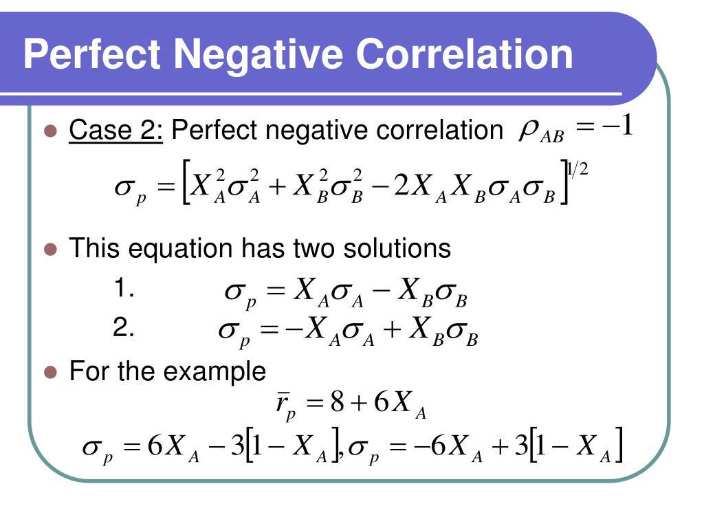 negative correlation examples xls