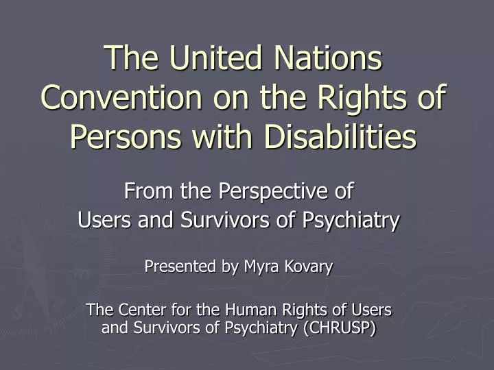 the united nations convention on the rights of persons with disabilities n.