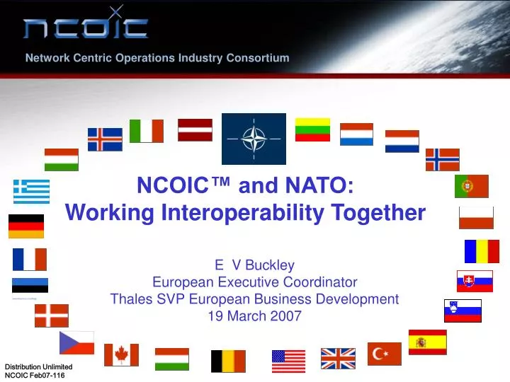 PPT - NCOIC™ And NATO: Working Interoperability Together PowerPoint ...