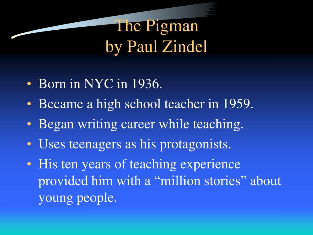 the pigman paul zindel