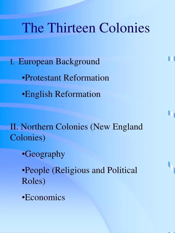 the thirteen colonies n.