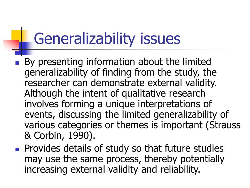 generalizability and the single case study