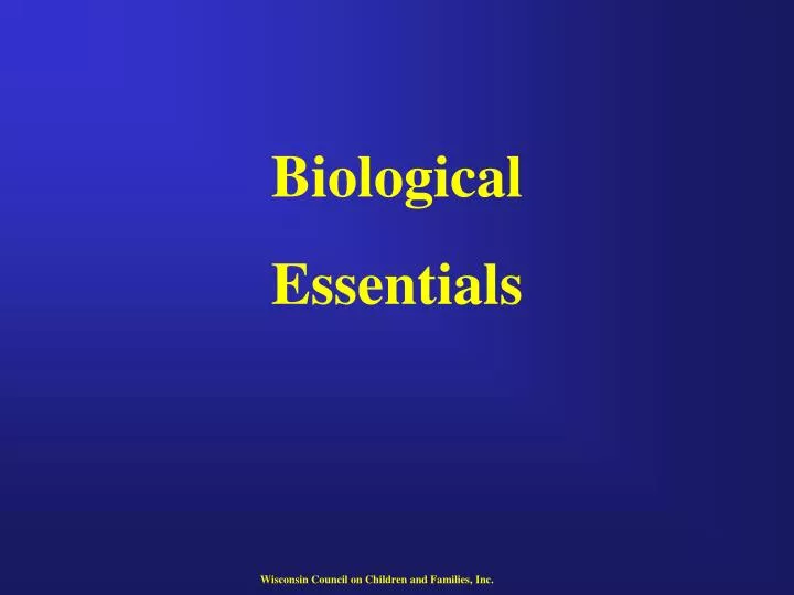 biological essentials n.