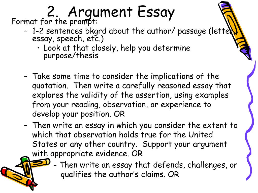 Good argument essays
