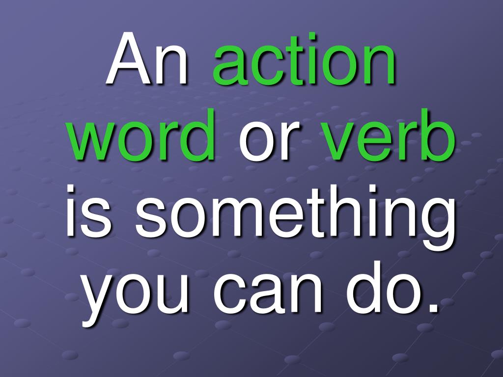 action words powerpoint presentation