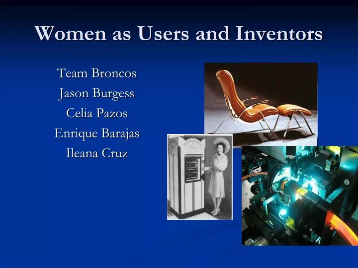 women as users and inventors n.