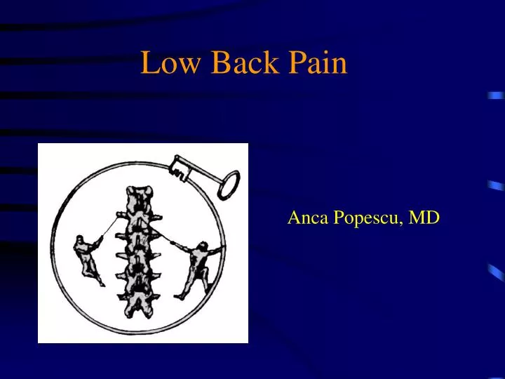 low back pain n.