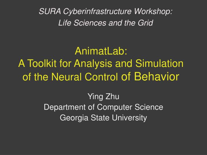 animatlab a toolkit for analysis and simulation of the neural control of behavior n.