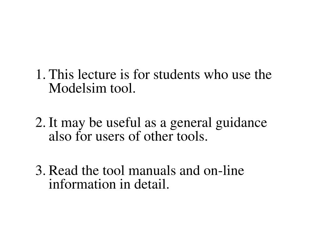 modelsim for students