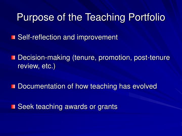 The Purpose for Tenure in Teaching