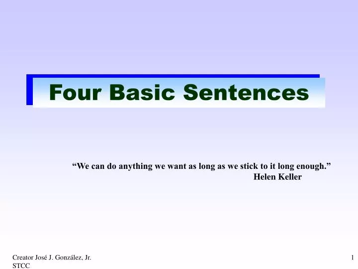 four basic sentences n.