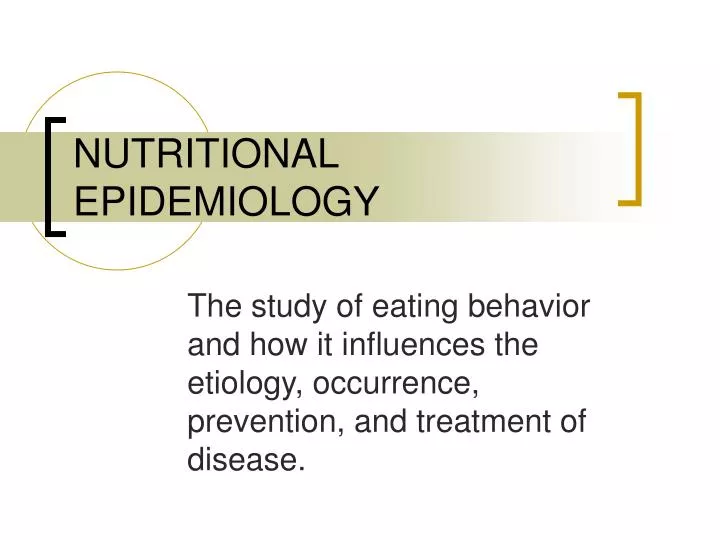 nutritional epidemiology n.
