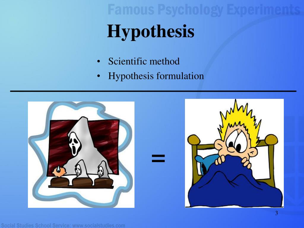 hypothesis for psychology experiment
