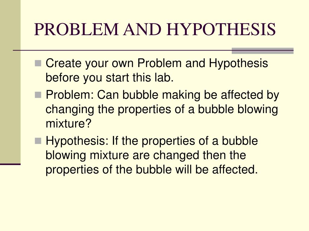 define the bubble hypothesis