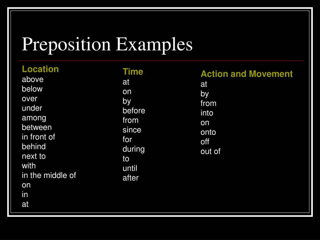 PPT - Prepositions PowerPoint Presentation, free download - ID:458938