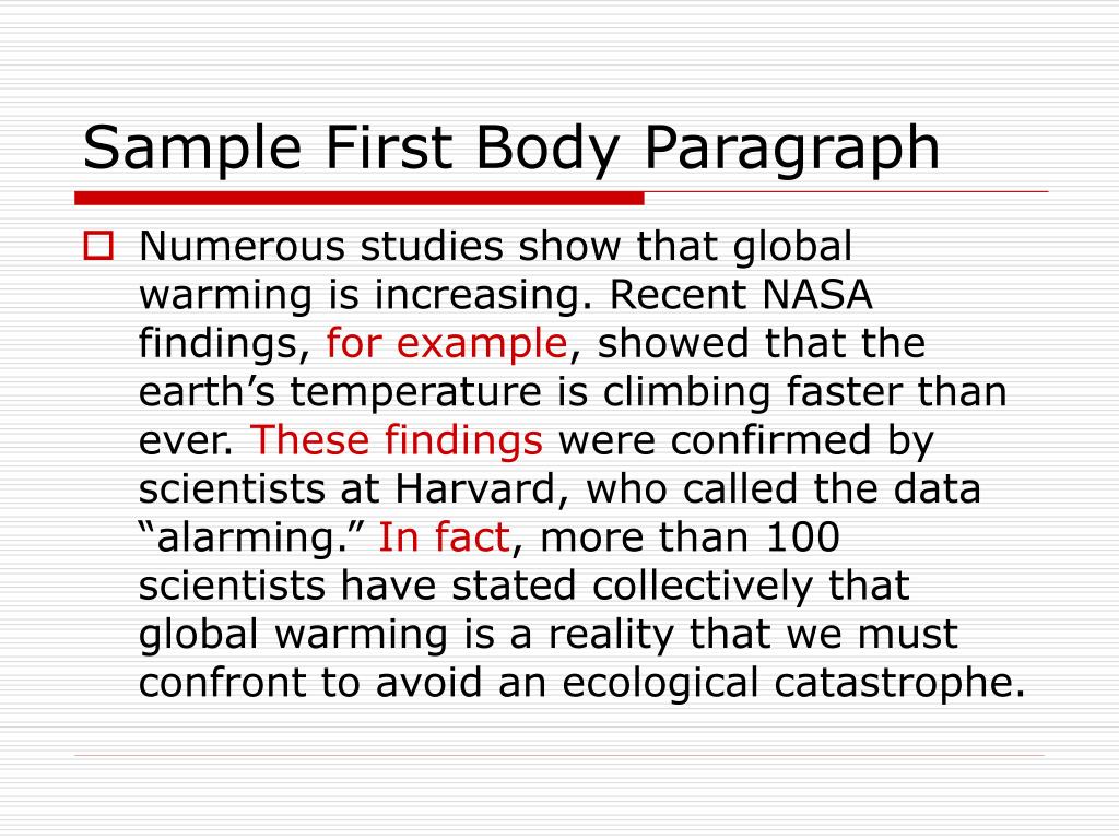 body paragraphs in english literature