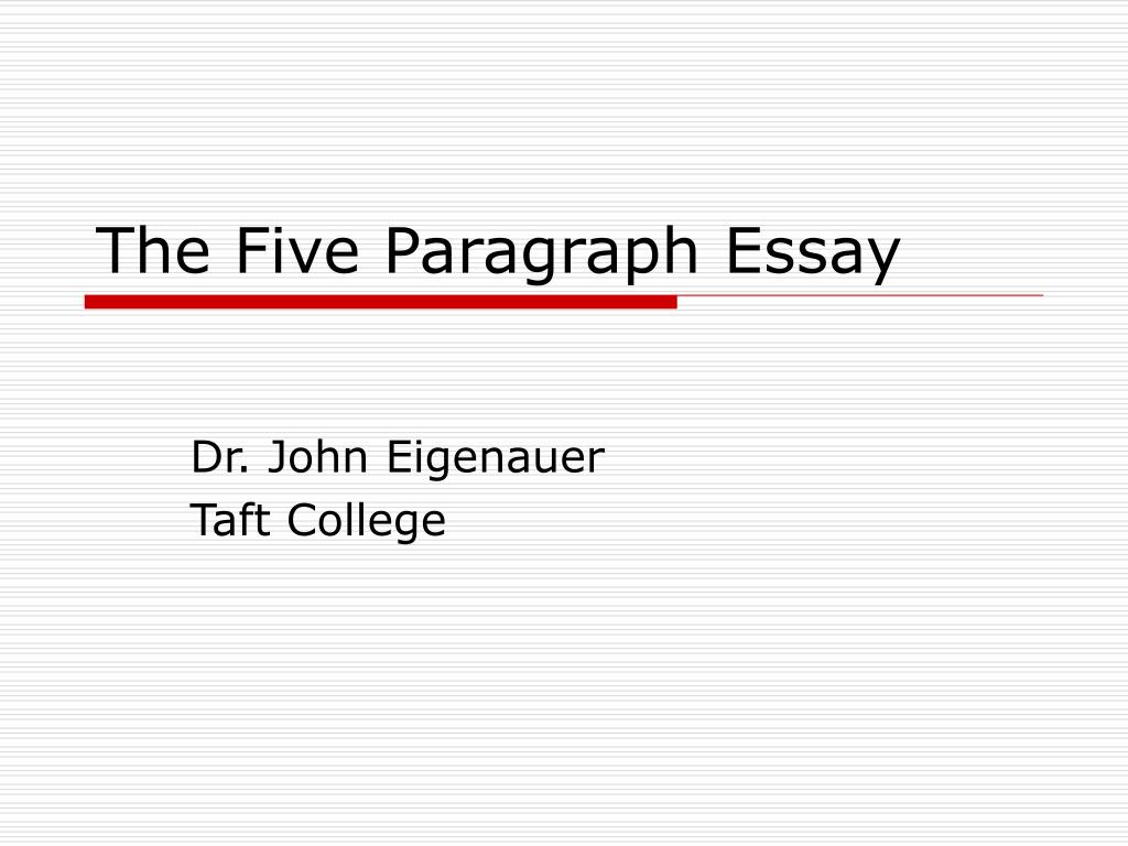 writing a 5 paragraph essay power point