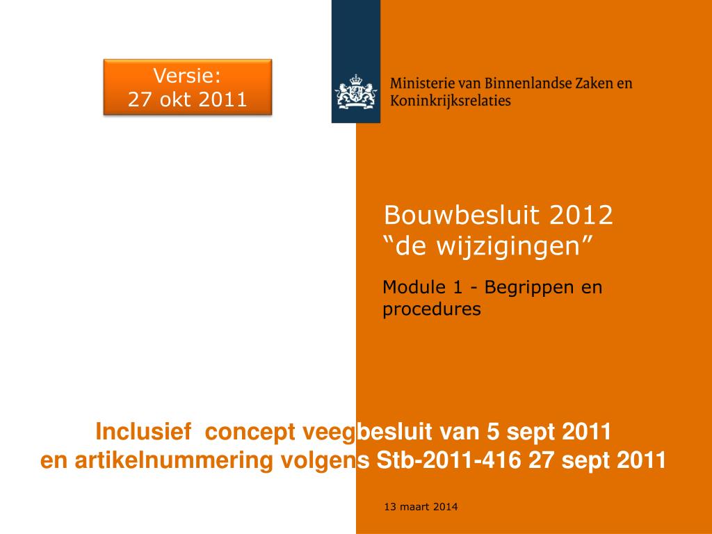 PPT - 2012 “de wijzigingen” PowerPoint Presentation, free download - ID:459404