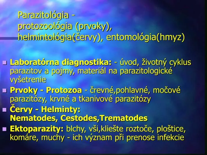 Platyhelminthes jellemzői ppt - Paraziták gombák